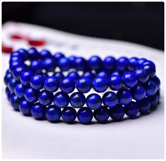 Genuine Natural Lapis Lazuli Gemstone Buddha Beads High End Quality Necklace/Bracelet