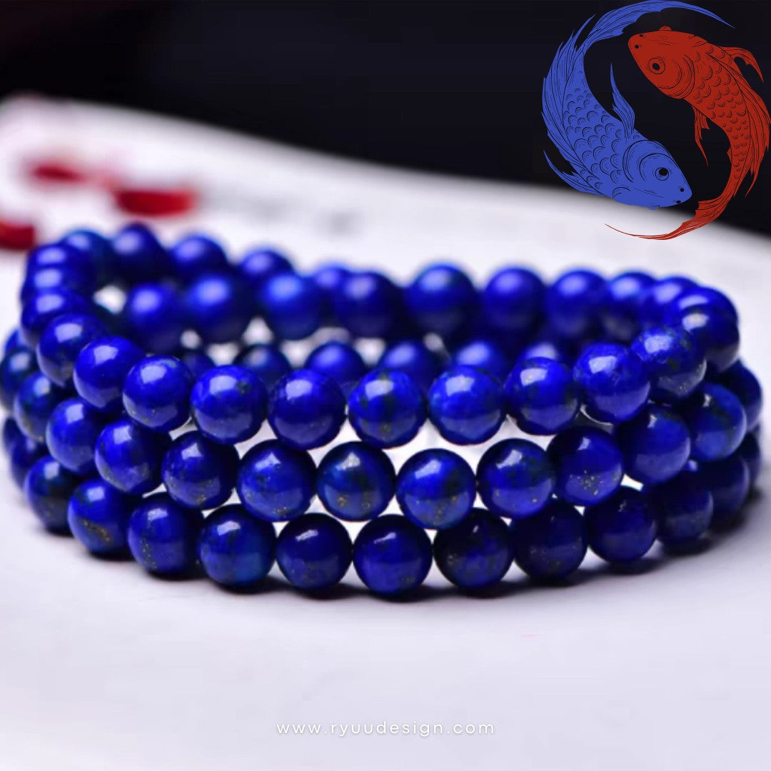 Grade A Lapis Lazuli Buddha Beads Bracelet